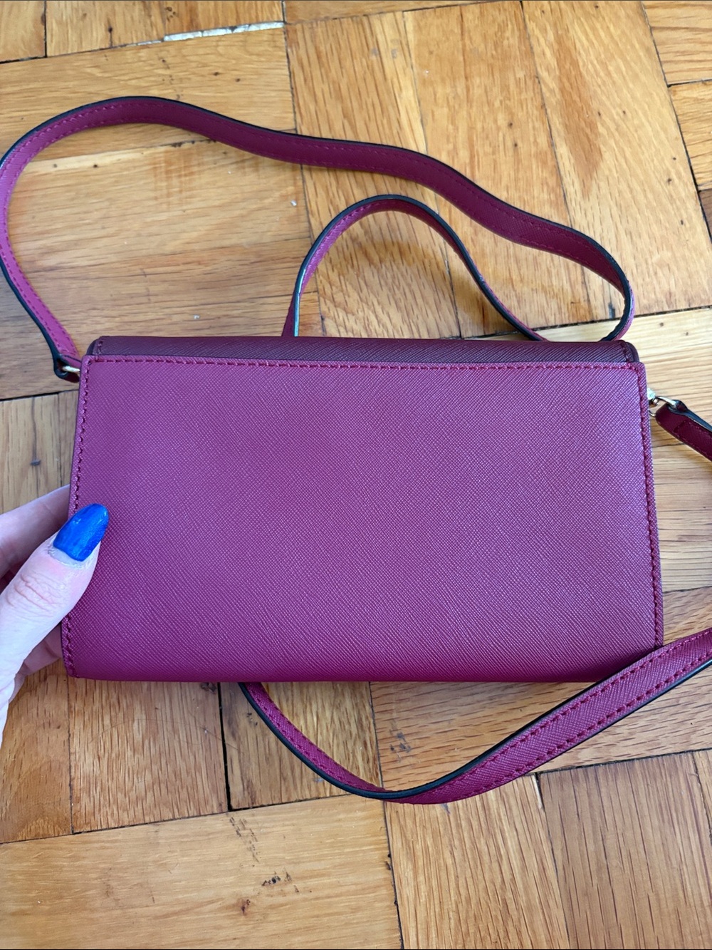kate spade Two-Tone Plum and Magenta Envelope Crossbody - Picture 3 of 5
